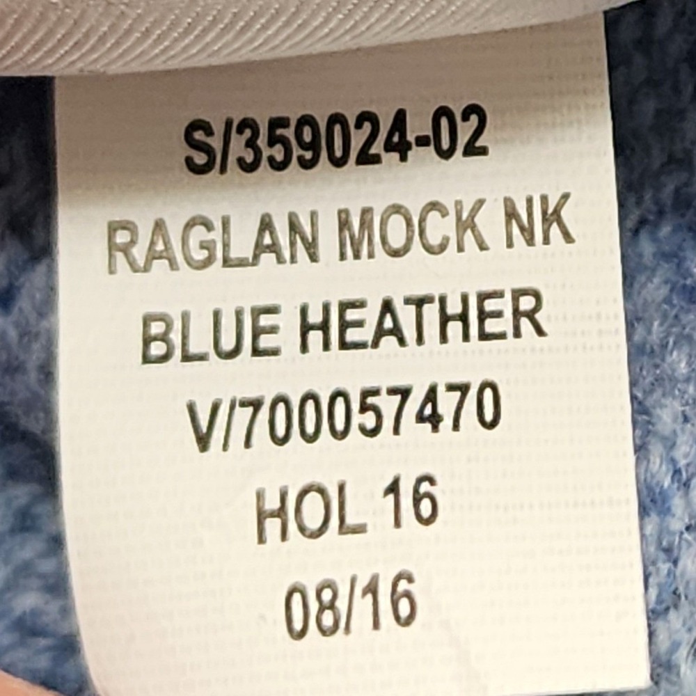Gap Merino Wool Blend Knit Sweater Womens Large Blue Heather Soft Winter Cozy - Picture 13 of 15